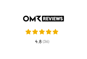 OMR Reviews seal for 36 reviews with an average rating of 4.8 stars
