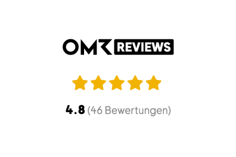 OMR Reviews Siegel für 36 Bewertungen mit 4,8 Sternen im Schnitt