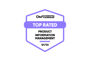 Seal from OMR Reviews as Top Rated PIM-System in Q1 2026